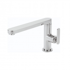 Sagittarius Eclipse Reach Side Lever Basin Mixer Tap with Sprung Waste - Chrome