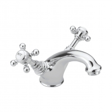 Sagittarius Edwardian Deluxe Monobloc Basin Mixer Tap with Sprung Waste - Chrome