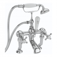 Sagittarius Edwardian Deluxe Bath Shower Mixer Tap with Shower Kit - Chrome