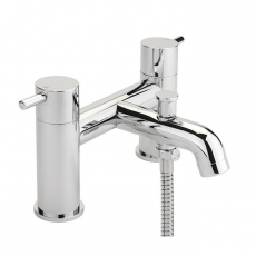 Sagittarius Ergo Bath Shower Mixer Tap with Shower Kit Pillar Mounted - Chrome