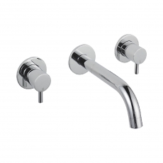 Sagittarius Ergo 3-Hole Basin Mixer Tap Wall Mounted Chrome