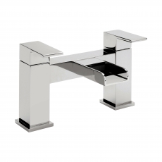 Sagittarius Flow Cascade Bath Filler Tap Pillar Mounted - Chrome