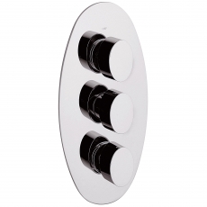 Sagittarius Oveta Concealed Shower Valve with 3-Way Diverter Triple Handle - Chrome