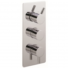 Sagittarius Piazza Concealed Shower Valve with 3-Way Diverter Triple Handle - Chrome