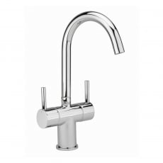 Sagittarius Piazza Twin Lever Basin Mixer Tap with Sprung Waste - Chrome