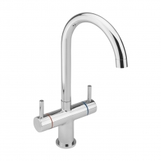 Sagittarius Piazza Mono Kitchen Sink Mixer Tap Dual Handle - Chrome