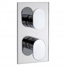 Sagittarius Plaza Concealed Shower Valve with 2-Way Diverter Dual Handle - Chrome
