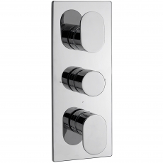 Sagittarius Plaza Concealed Shower Valve with 3-Way Diverter Triple Handle - Chrome