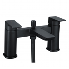 Sagittarius Ravenna Bath Shower Mixer Tap with Shower Kit Pillar Mounted - Matt Black