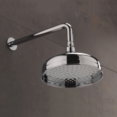 Sagittarius York Fixed Shower Head and Arm 200mm Diameter - Chrome
