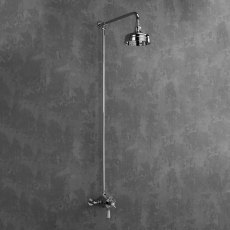 Sagittarius Traditional Rigid Riser and Shower Head - Chrome