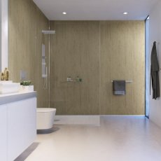 Showerwall Proclick MDF Shower Panel 1200mm Wide x 2440mm High - Travertine Stone