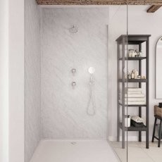 Showerwall Square Edge MDF Shower Panel 1200mm Wide x 2440mm High - Apollo Marble