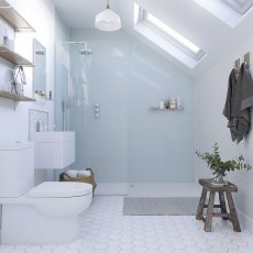 Showerwall Proclick MDF Shower Panel 600mm Wide x 2440mm High - Aqua Ice