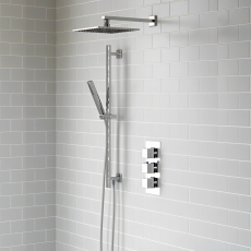 Signature Advance Thermostatic Triple Concealed Mixer Shower with Shower Kit + Fixed Shower Head - Chrome