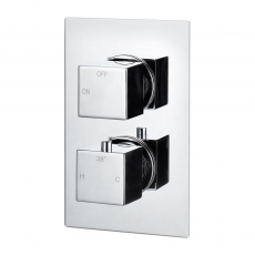 Signature Advance Thermostatic 2 Outlet Concealed Shower Valve Dual Handle - Chrome