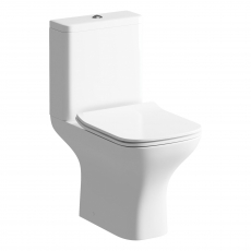 Signature Aztec Rimless Comfort Height Close Coupled Toilet with Push Button Cistern - Slim Soft Close Seat