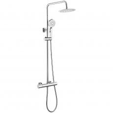 Signature Balance Cool-Touch Thermostatic Bar Mixer Shower with Shower Kit + Fixed Head - Chrome