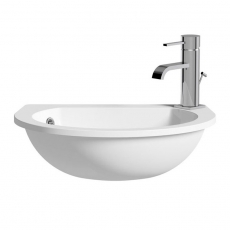 Signature Space Semi-Recessed Basin 490mm Wide - 1 Tap Hole