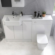 Signature Bergen 3-Door 1542mm Toilet and Basin Combination Unit