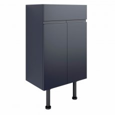 Signature Bergen Floor Standing 2-Door Vanity Unit 500mm Wide - Matt Indigo Blue