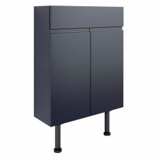 Signature Bergen Floor Standing 2-Door Slim Vanity Unit 600mm Wide - Matt Indigo Blue