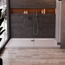 Signature Boundary 40mm Stone Resin Rectangular Shower Tray
