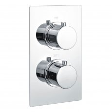 Signature Circa Thermostatic Round 1 Outlet Concealed Shower Valve Dual Handle - Chrome