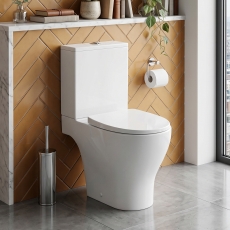 Signature Como Rimless Open Back Close Coupled Toilet (inc Soft Close Seat)
