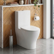 Signature Como Rimless Fully Back to Wall Close Coupled Toilet (inc Soft Close Seat)