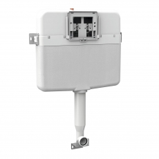 Signature Slim Plastic Concealed Cistern 457mm H x 570mm W - White