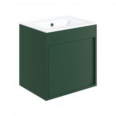 Signature Helsinki Wall Hung 1-Door Vanity Unit with Basin 510mm Wide - Matt Conifer Green