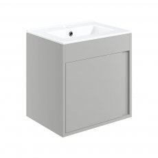 Signature Helsinki Wall Hung 1-Door Vanity Unit with Basin 510mm Wide - Matt Light Grey