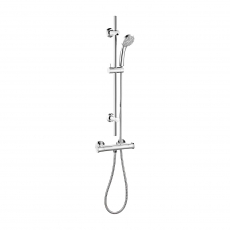 Signature Emerge Thermostatic Bar Mixer Shower with Adjustable Shower Riser Kit - Chrome