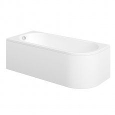 Signature Essence Back to Wall Offset Corner Bath 1500mm x 745mm Left Handed - 0 Tap Hole