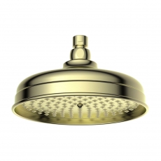 Signature Eternal Traditional Round Shower Head 200mm Diameter - Brushed Brass