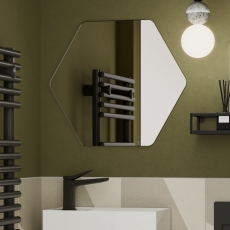 Signature Gabriel Hexagonal Bathroom Mirror 441mm H x 500mm W