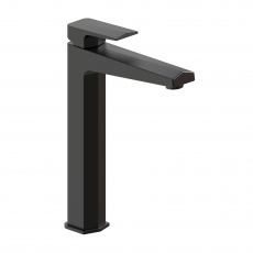 Signature Geo Tall Basin Mixer Tap Deck Mounted - Matt Black