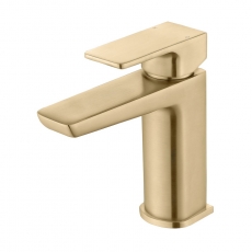 Signature Glide Mono Basin Mixer Tap Single Handle with Waste - Brushed Brass