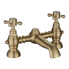 Signature Greenwich Bath Filler Tap Pillar Mounted - Brushed Brass