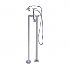 Signature Greenwich Freestanding Bath Shower Mixer Tap with Shower Kit - Chrome