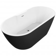 Signature Perseus Freestanding Double Ended Bath 1655mm x 745mm 0 Tap Hole - Black