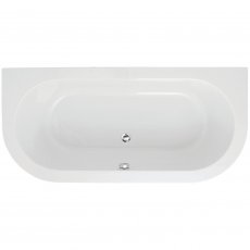 Signature Hera Double Ended Back to Wall Bath 1700mm x 800mm - 0 Tap Hole