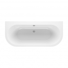 Signature Hera Supercast Double Ended Back to Wall Bath 1700mm x 750mm - 0 Tap Hole