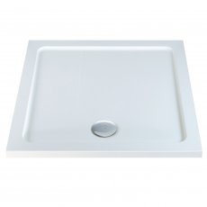 Signature Inca Square Low Profile Shower Tray with Waste 1000mm x 1000mm - White