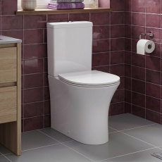 Signature Indus Rimless Fully Back to Wall Close Coupled Toilet (inc Soft Close Slim Seat)