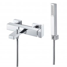 Vema Lys Bath Shower Mixer Tap with Shower Kit Wall Mounted - Chrome