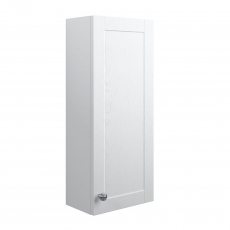 Signature Malmo Wall Hung 1-Door Storage Unit 300mm Wide - Satin White Ash