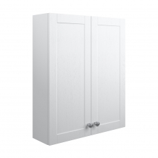 Signature Malmo Wall Hung 2-Door Storage Unit 600mm Wide - Satin White Ash