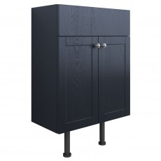 Signature Malmo Floor Standing 2-Door Vanity Unit 600mm Wide - Indigo Ash